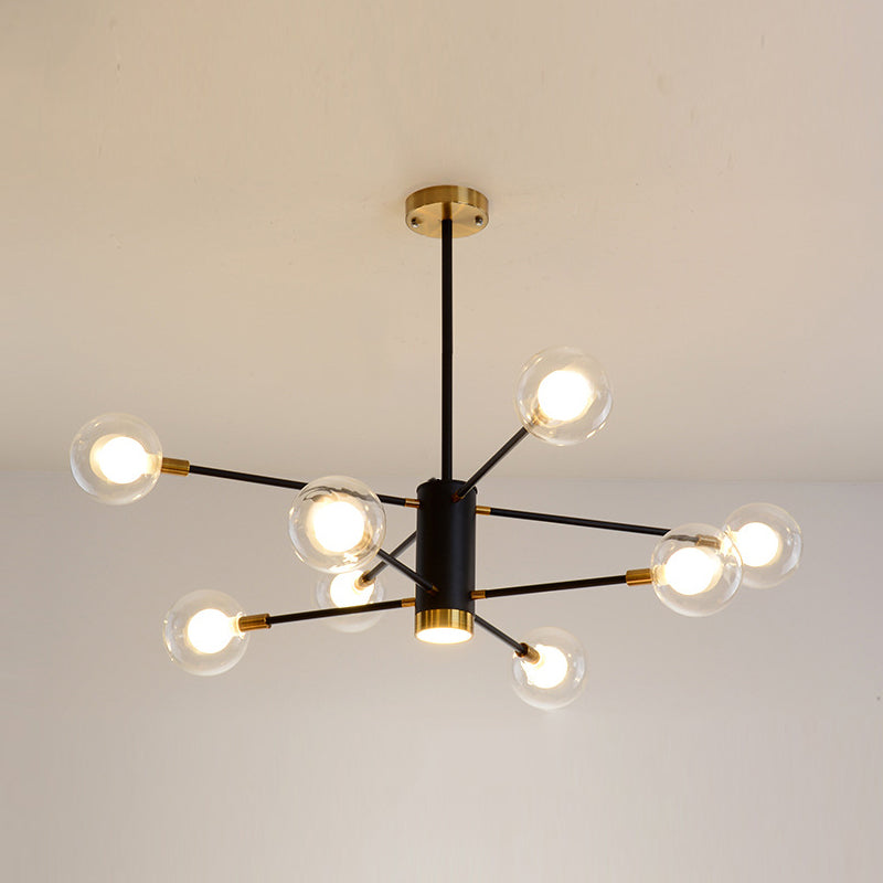 Multi Light Spherical Branch Hanging Lights Modern Style Glass Hanging Lighting for Study