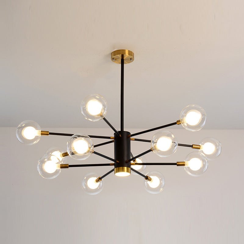 Multi Light Spherical Branch Hanging Lights Modern Style Glass Hanging Lighting for Study