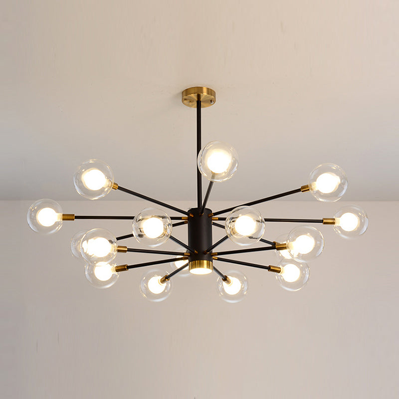 Multi Light Spherical Branch Hanging Lights Modern Style Glass Hanging Lighting for Study