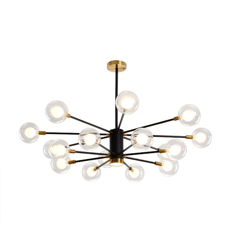 Multi Light Spherical Branch Hanging Lights Modern Style Glass Hanging Lighting for Study
