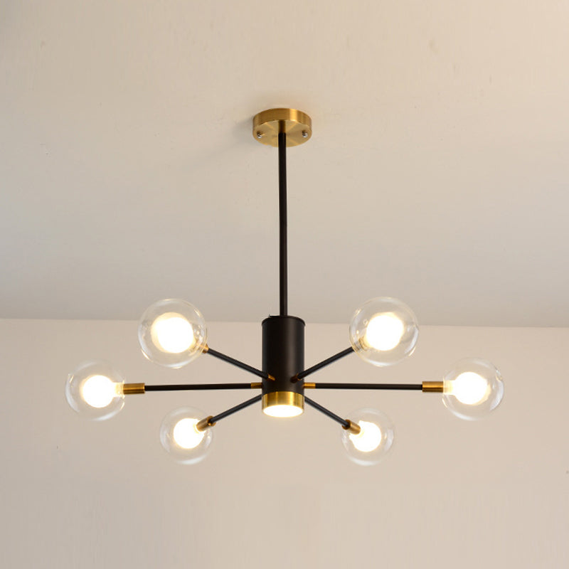 Multi Light Spherical Branch Hanging Lights Modern Style Glass Hanging Lighting for Study
