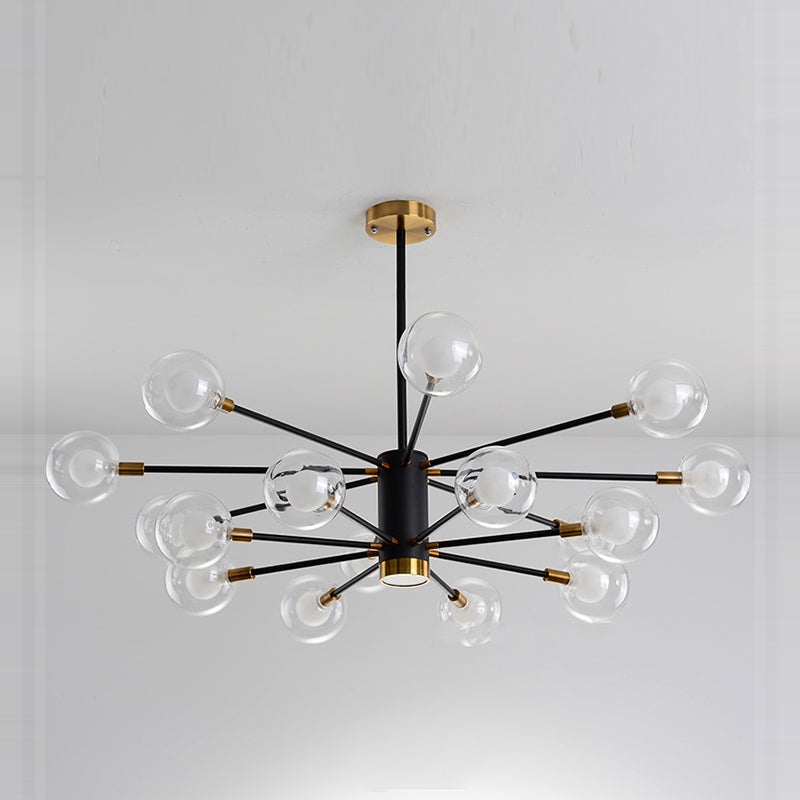 Multi Light Spherical Branch Hanging Lights Modern Style Glass Hanging Lighting for Study