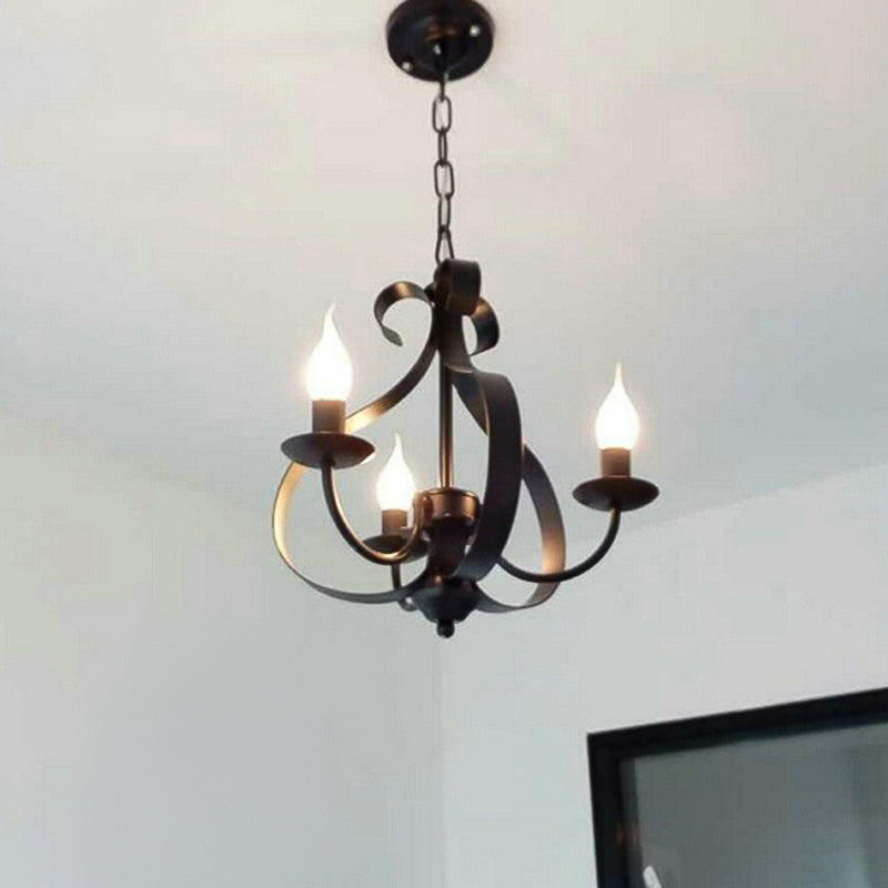 Lumières de lustre uniques traditionnelles Metal 3 Light suspension suspension