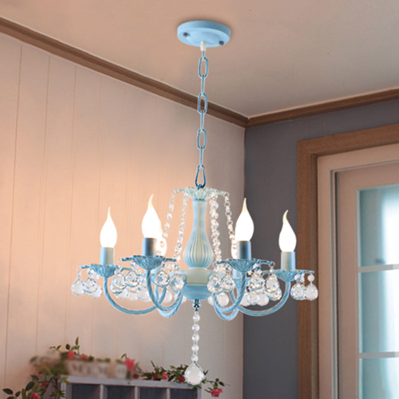 Lumières de lustre unique traditionnelles Crystal à 6 luminaires de pendentif lumineux