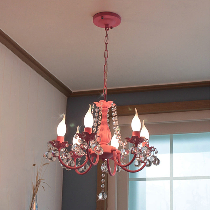 Traditional Unique Chandelier Lights Crystal 6-Light Pendant Light Fixtures