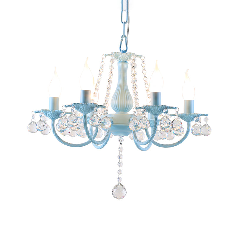 Traditional Unique Chandelier Lights Crystal 6-Light Pendant Light Fixtures