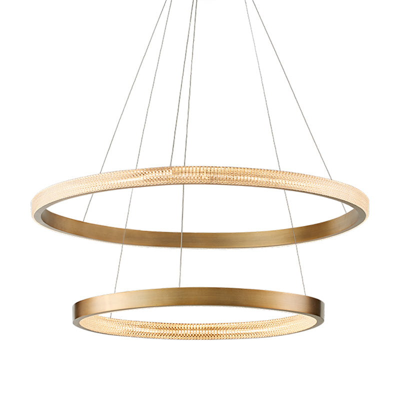 Circle Shade Metal Chandelier Lights Modern Chandelier Lighting Fixtures in Gold