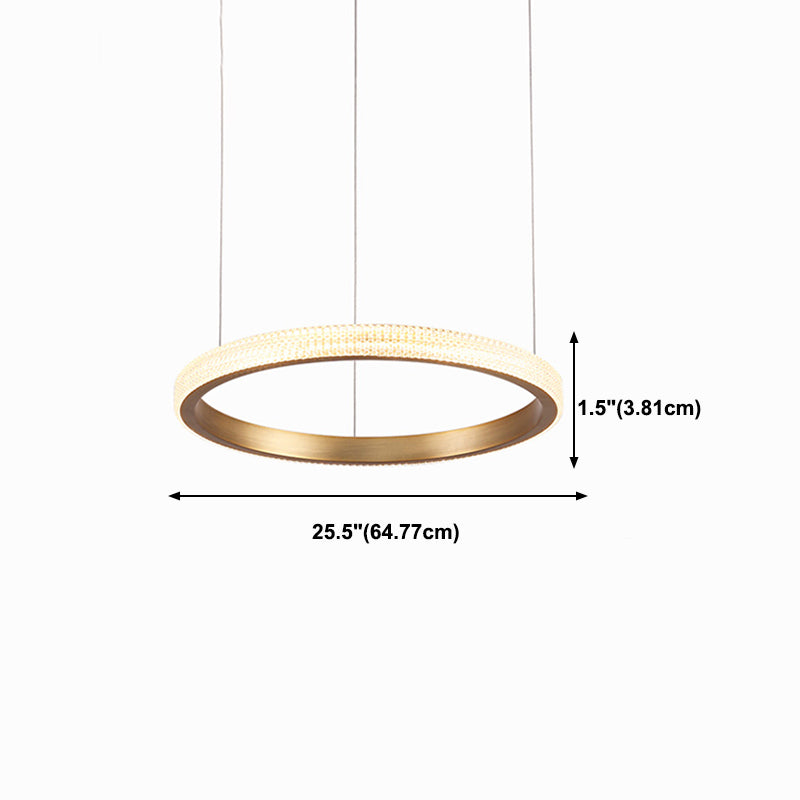 Circle Shade Metal Chandelier Lights Modern Chandelier Lighting Fixtures in Gold