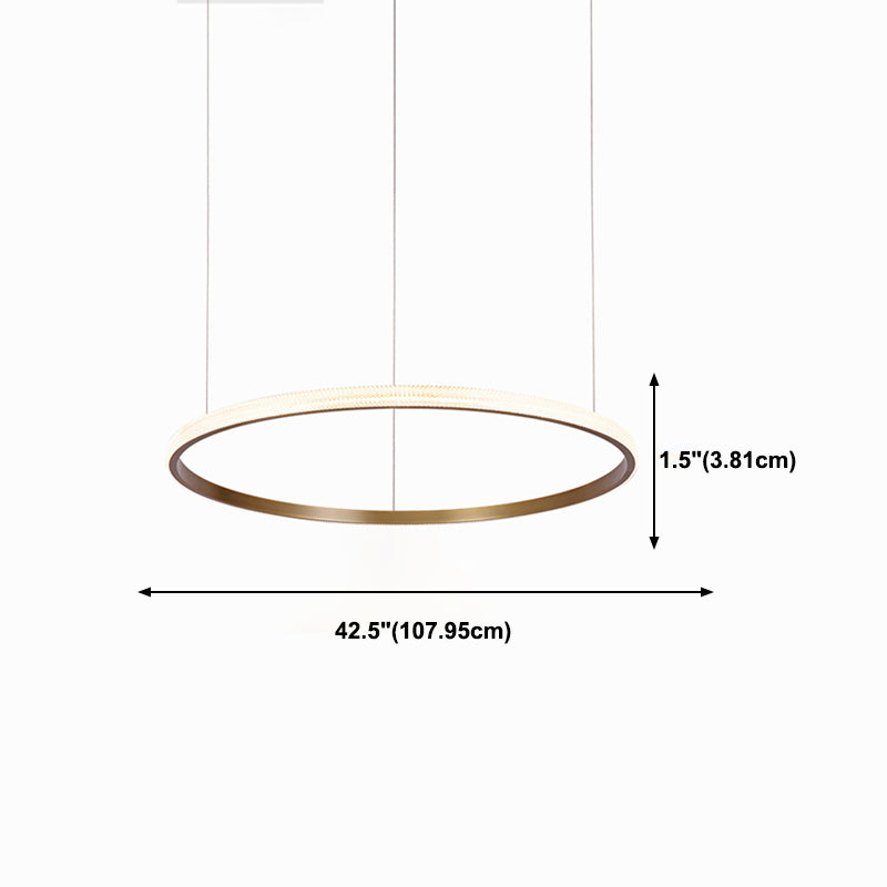 Circle Shade Metal Chandelier Lights Modern Chandelier Lighting Fixtures in Gold