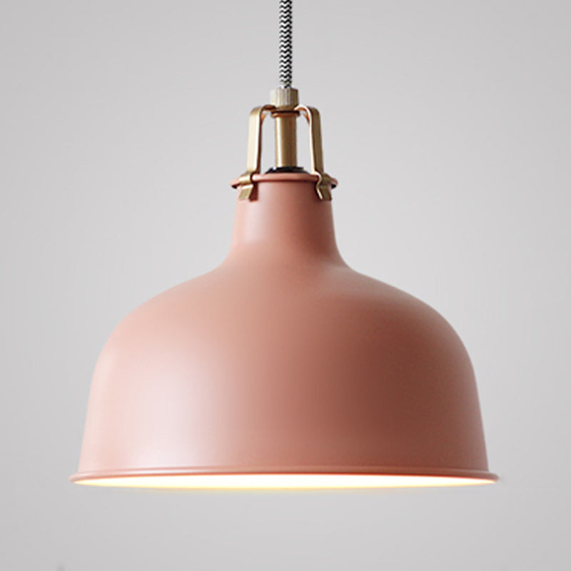 Round Shape Metal Hanging Light Nordic Macarons 1-Light Hanging Light Fixtures