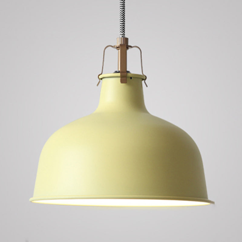 Round Shape Metal Hanging Light Nordic Macarons 1-Light Hanging Light Fixtures