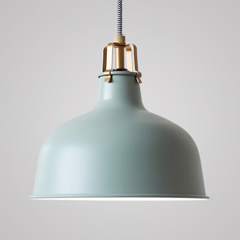 Round Shape Metal Hanging Light Nordic Macarons 1-Light Hanging Light Fixtures