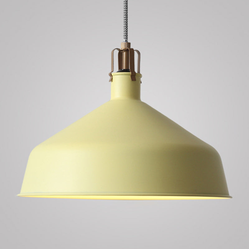 Round Shape Metal Hanging Light Nordic Macarons 1-Light Hanging Light Fixtures