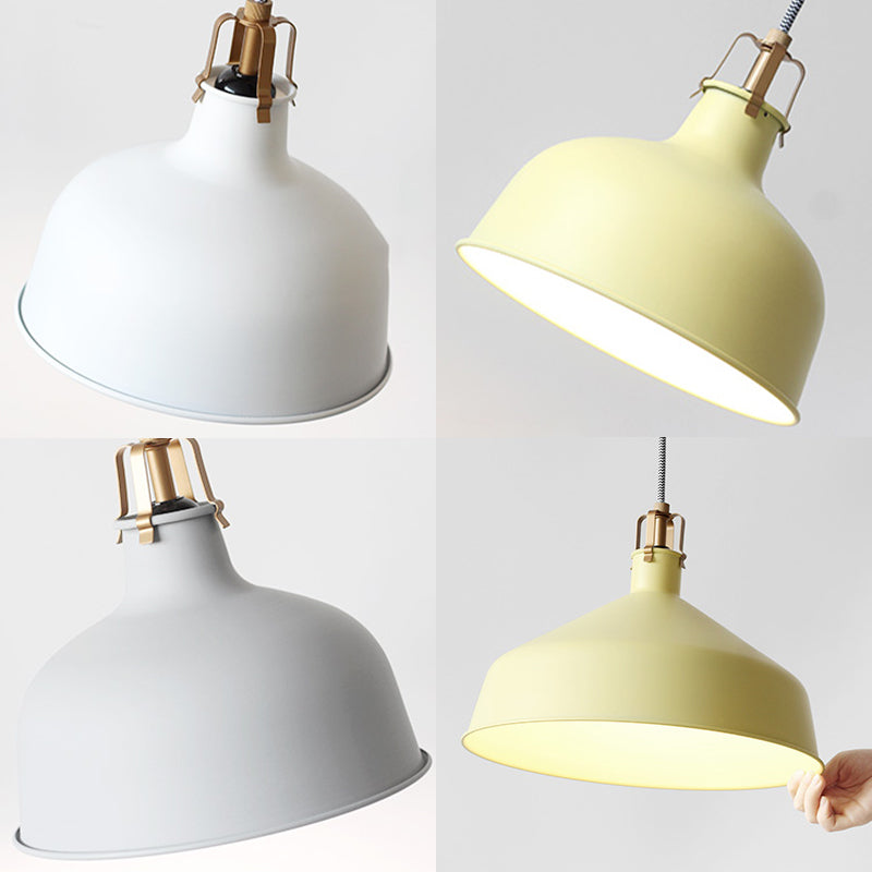 Round Shape Metal Hanging Light Nordic Macarons 1-Light Hanging Light Fixtures