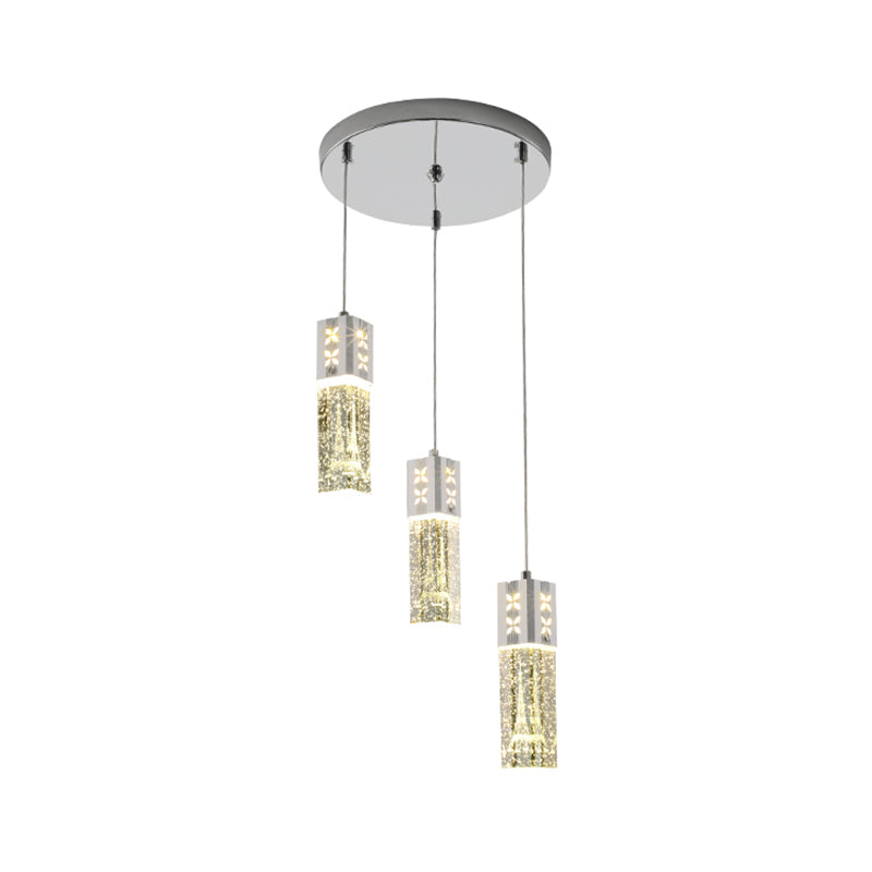 Geometric Hanging Lights Modern Style Crystal Multi Lights Pendant Light Kit