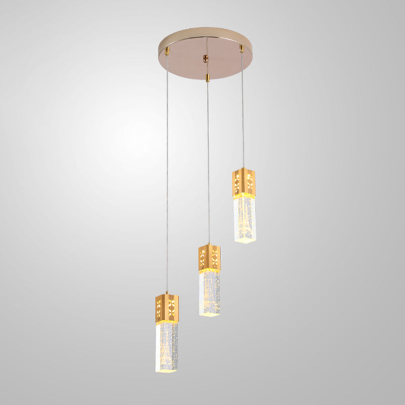 Geometric Hanging Lights Modern Style Crystal Multi Lights Pendant Light Kit