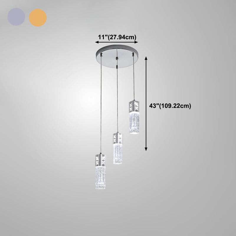 Geometric Hanging Lights Modern Style Crystal Multi Lights Pendant Light Kit