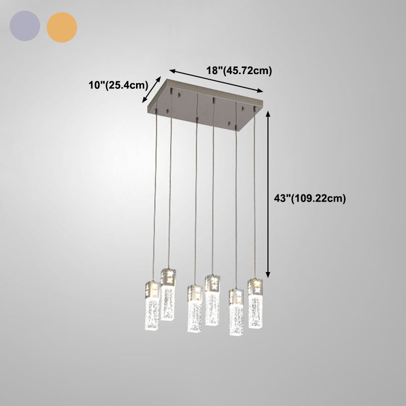 Geometric Hanging Lights Modern Style Crystal Multi Lights Pendant Light Kit