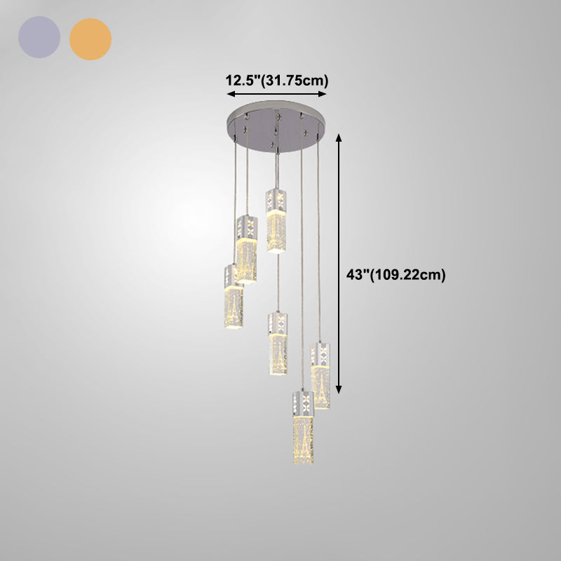 Geometric Hanging Lights Modern Style Crystal Multi Lights Pendant Light Kit