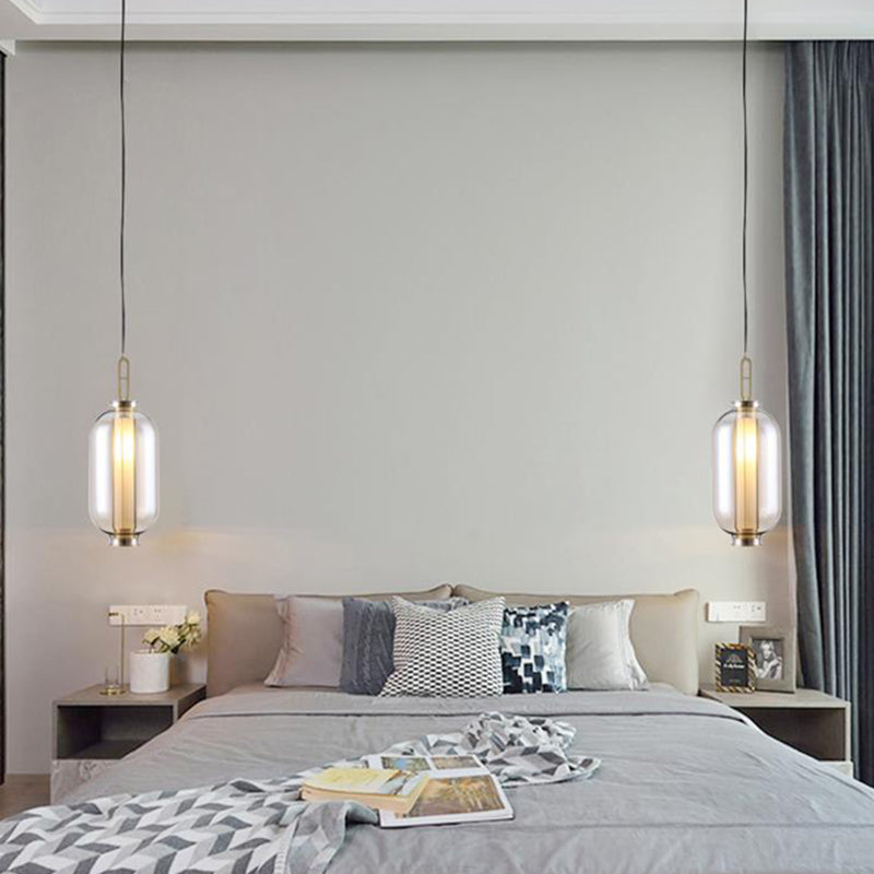 Geometric Hanging Lights Industrial Style Glass 1 Light Pendant Light Kit