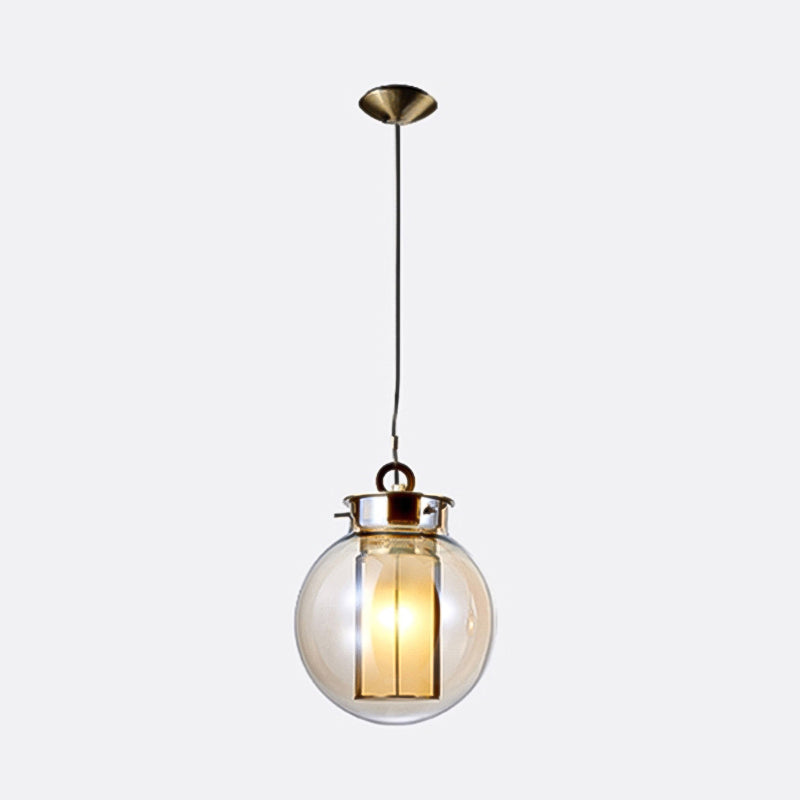 Geometric Hanging Lights Industrial Style Glass 1 Light Pendant Light Kit