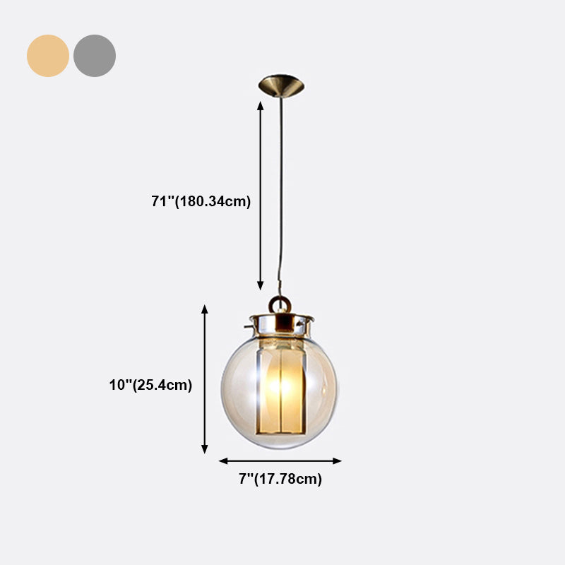 Geometric Hanging Lights Industrial Style Glass 1 Light Pendant Light Kit