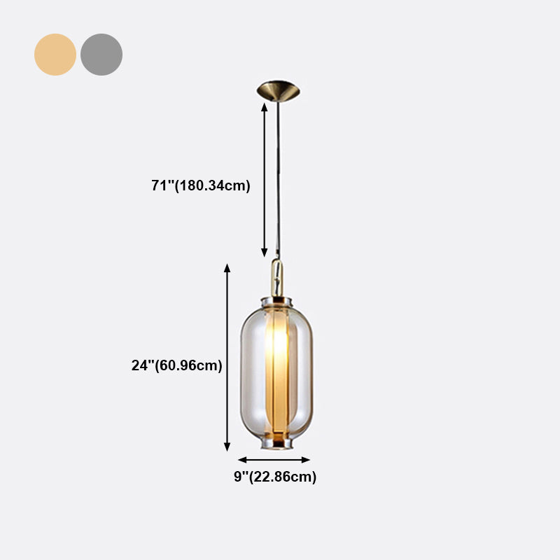 Geometric Hanging Lights Industrial Style Glass 1 Light Pendant Light Kit