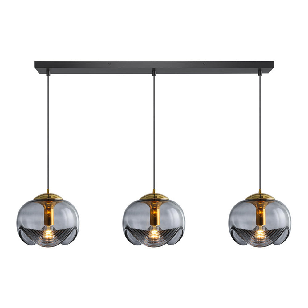 Spherical Shape Hanging Light Modern Style Glass Multi Light Hanging Lamp for Living Room