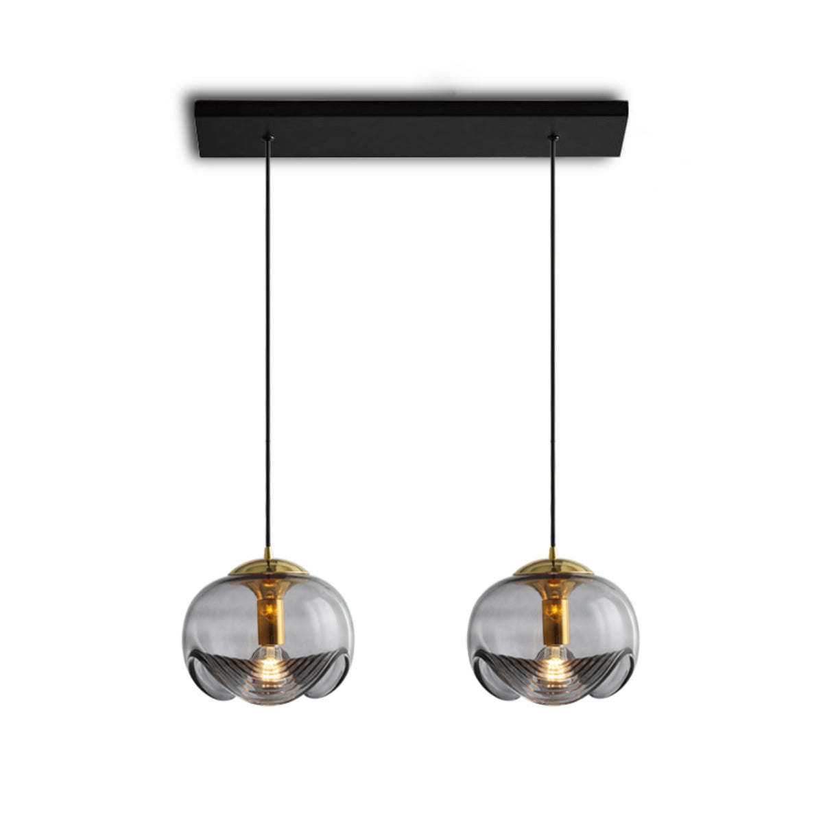 Spherical Shape Hanging Light Modern Style Glass Multi Light Hanging Lamp for Living Room