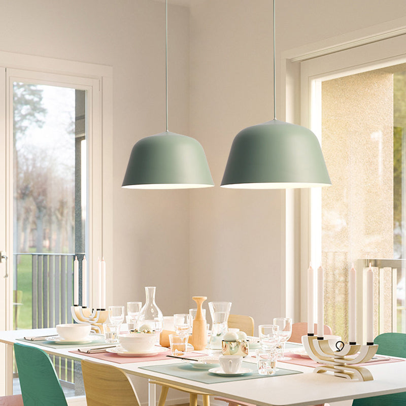 Metal Bowl Shape Hanging Pendant Light Nordic Suspension Pendant Light