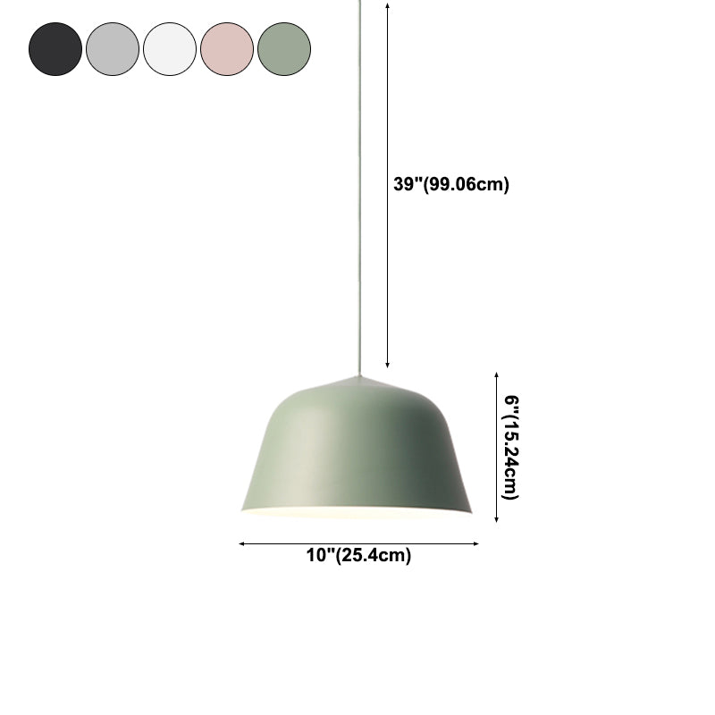 Metal Bowl Shape Hanging Pendant Light Nordic Suspension Pendant Light