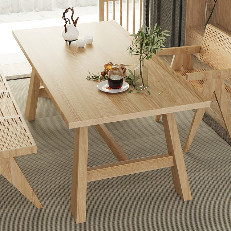 Modern 1/4/5 Pieces Dining Set Rectangle Pine Wood Dining Table for Dining Room