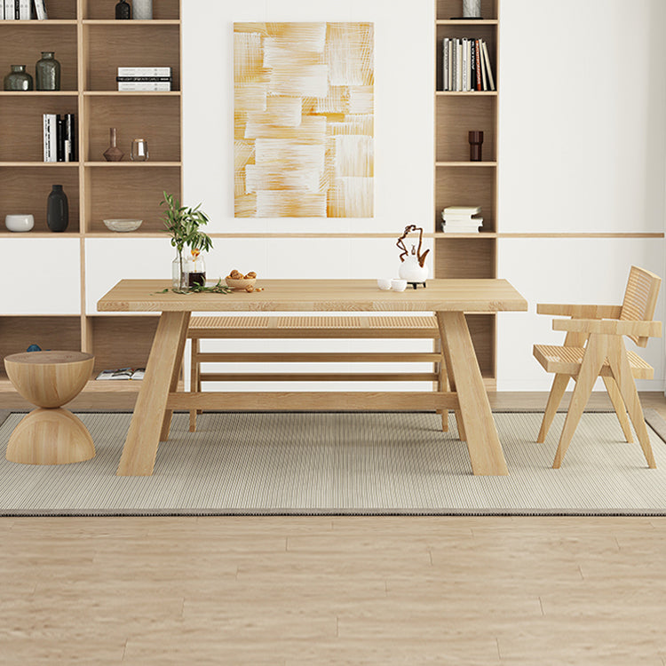 Modern 1/4/5 Pieces Dining Set Rectangle Pine Wood Dining Table for Dining Room