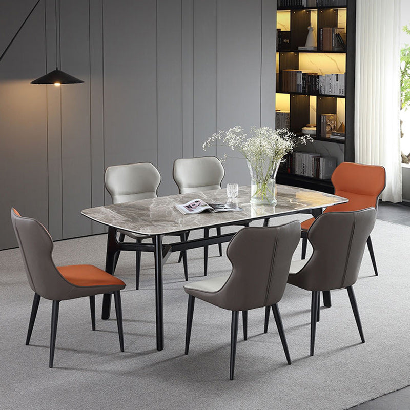 Contemporary 1/4/5/7 Pieces Dining Table and Chairs Leather Dining Chairs Set