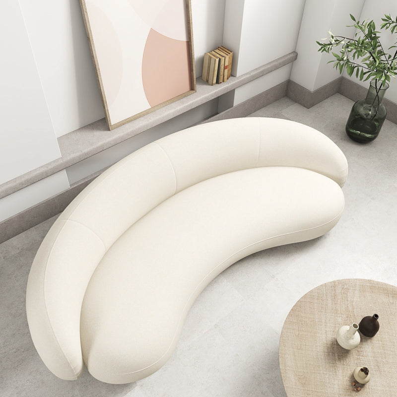 Ultra-Modern Tight Back Sofa 27.6"High Armless Curved Sofa for Apartment