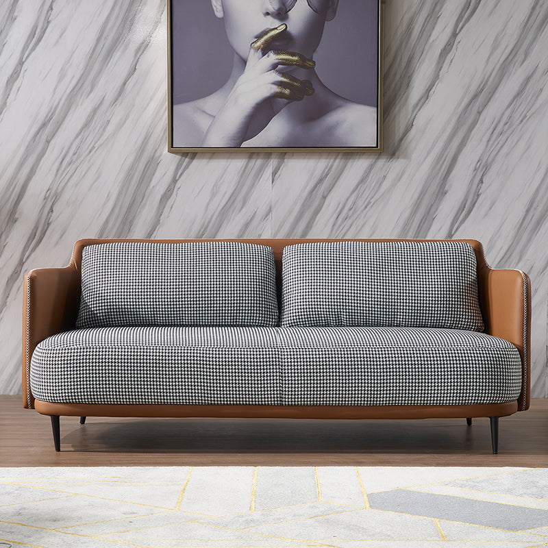 Moderne Baumwoll -Quadrat -Armsofa 29,9 "W mit Oberkissen für Wohnzimmer