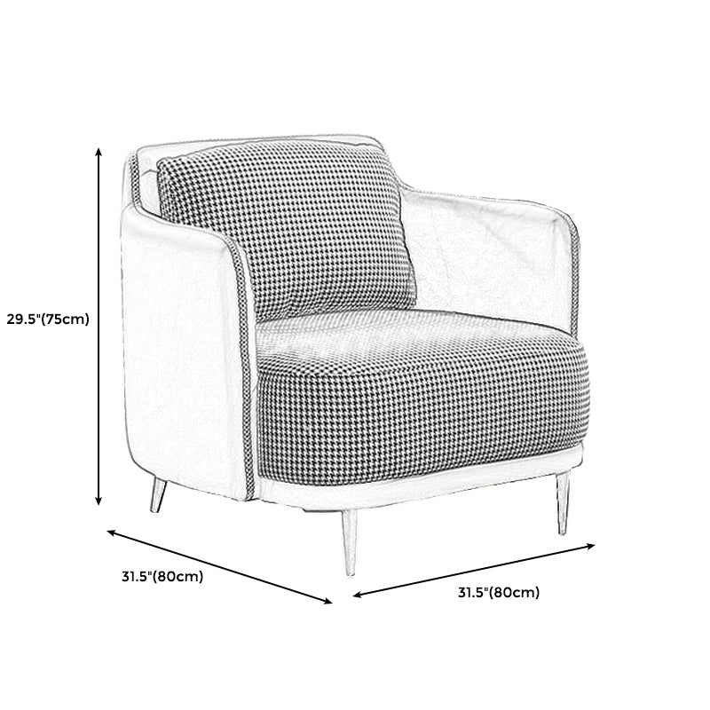 Moderne Baumwoll -Quadrat -Armsofa 29,9 "W mit Oberkissen für Wohnzimmer