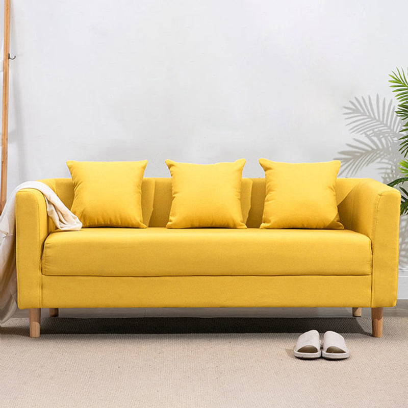 Sofa with 3 Pillows 3 Seater Hair Pin Legs Seating for Bonus Room