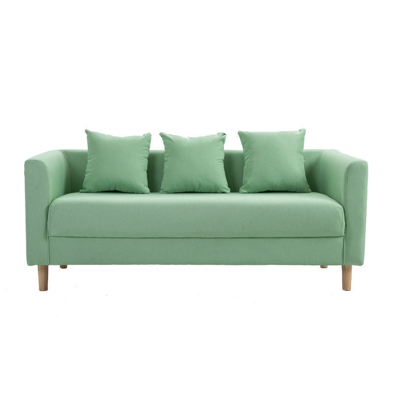 Sofa with 3 Pillows 3 Seater Hair Pin Legs Seating for Bonus Room