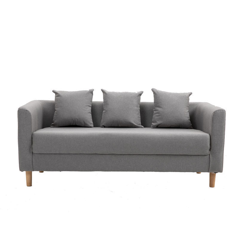 Sofa with 3 Pillows 3 Seater Hair Pin Legs Seating for Bonus Room