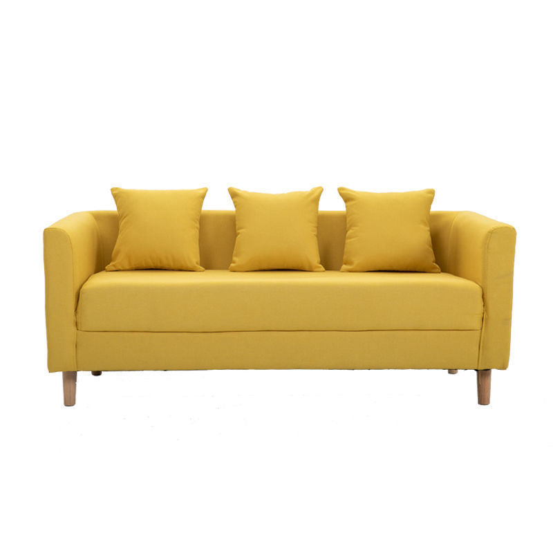 Sofa with 3 Pillows 3 Seater Hair Pin Legs Seating for Bonus Room