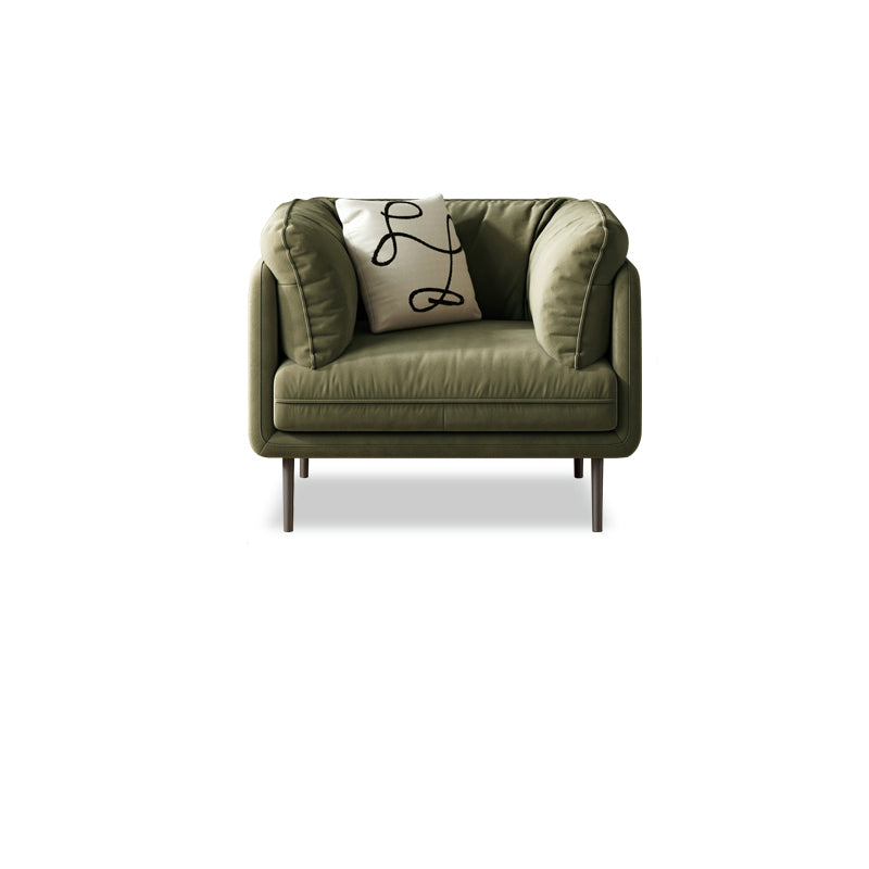 80"High Faux Leather Tuxedo Arm Sewn Pillow Back Sofa, Living Room