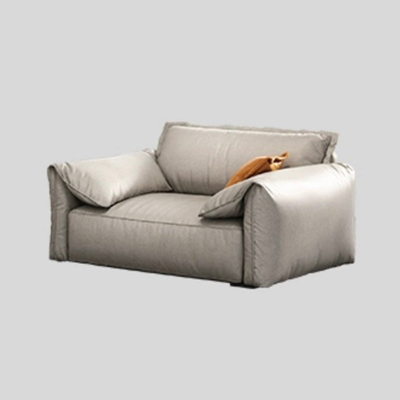 Sofa blanc de style moderne avec tricot à coussin rembourré un rembourrage de siège