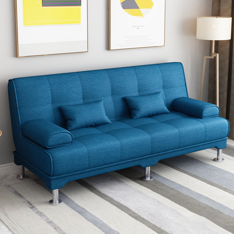 Fabric Modern Metal Legs Sofa Convertible Pillow Top Arm Sofa