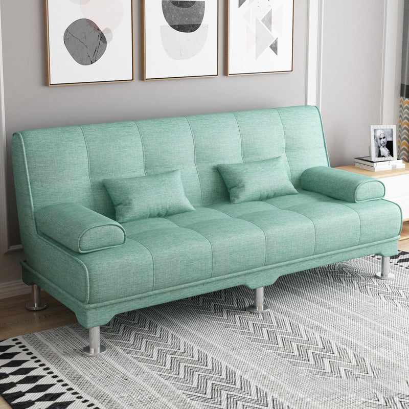 Fabric Modern Metal Legs Sofa Convertible Pillow Top Arm Sofa