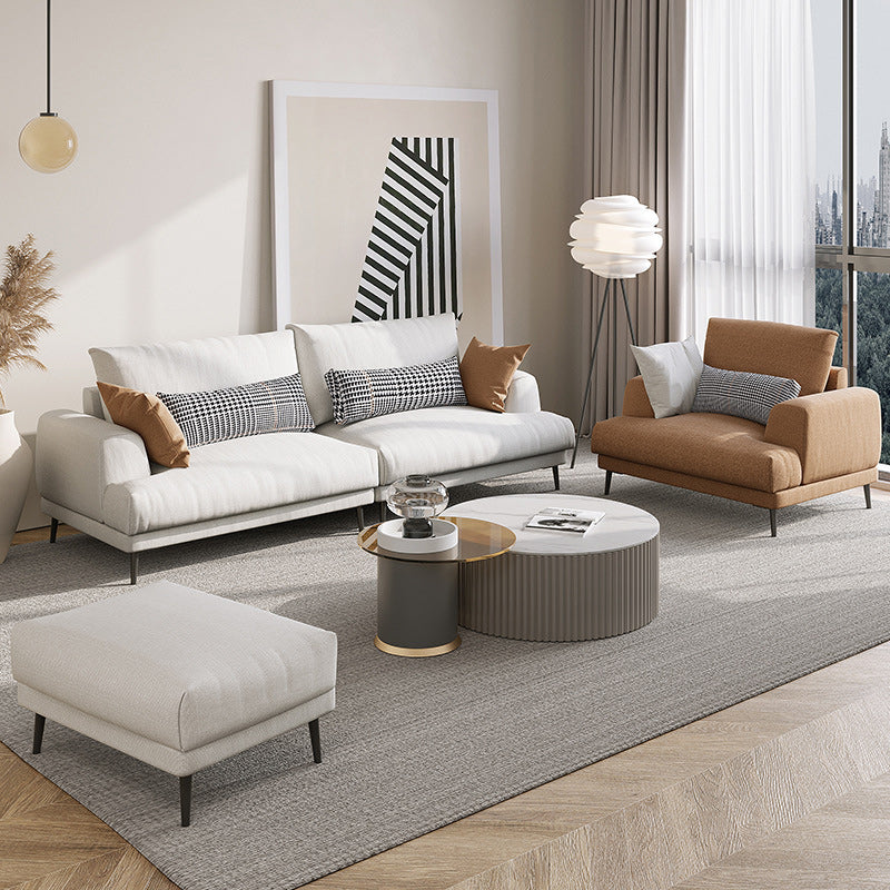 Fabric 3 Seater Living Room Contemporary Standard Sofa Chaise