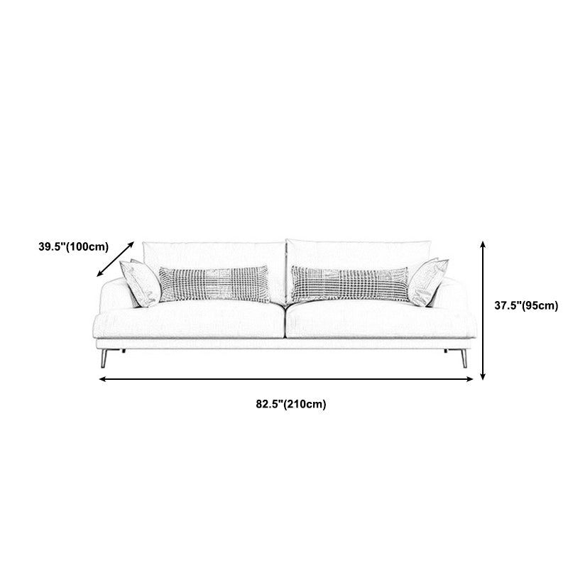Fabric 3 Seater Living Room Contemporary Standard Sofa Chaise