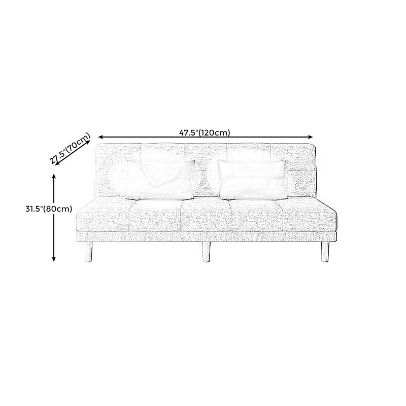 Moderner armloser Sofa 27,55 "W Cabrio Sleeper Sofa für Wohnzimmer