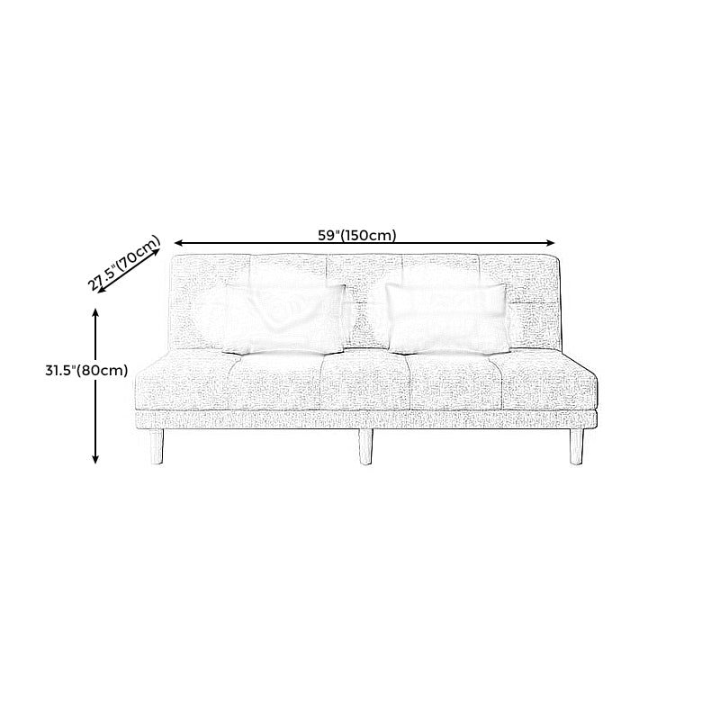 Moderner armloser Sofa 27,55 "W Cabrio Sleeper Sofa für Wohnzimmer