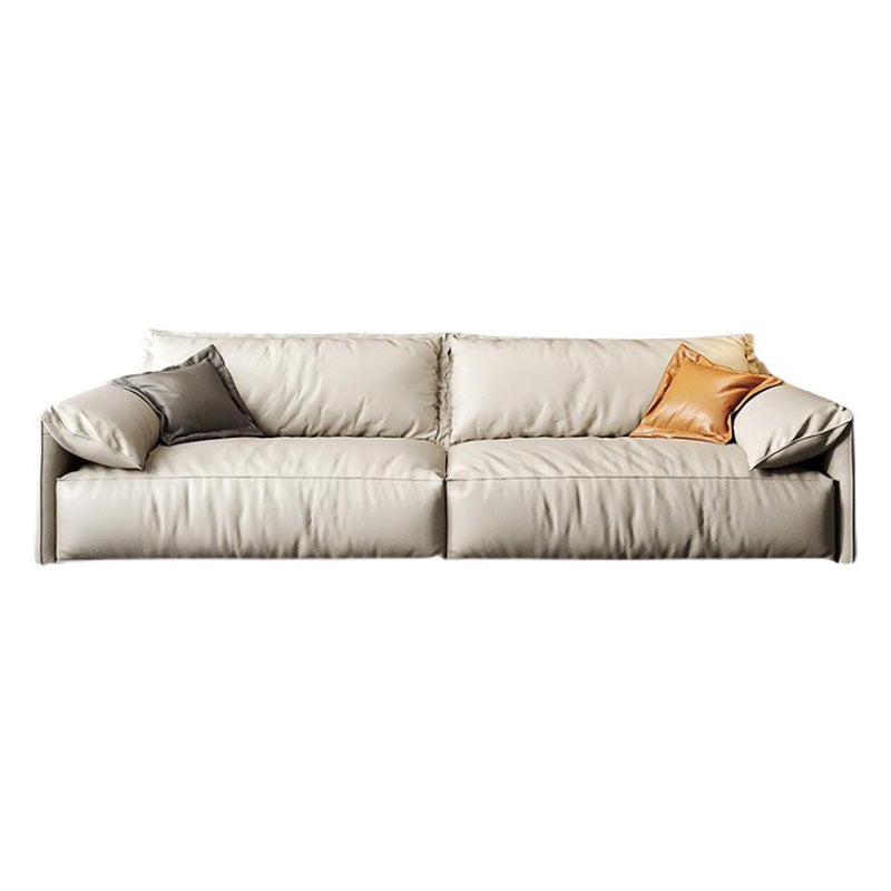 Square Armrest Latex Sponge Seat Filled with Pine Base Rectangular Sofa